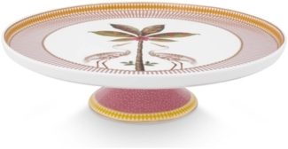 PiP Studio Servierplatte La Majorelle mini Kuchenplatte pink 21 cm, Porcelain, (Platten), Mini Cake Tray La Majorelle Pink 21cm