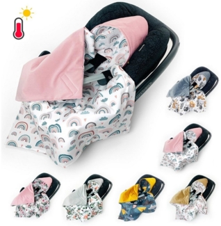 Babydecke Ganzjährige Einschlagdecke Babyschale Autositz universal,0-6 0-12 Mon, BABEES