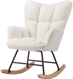 SURFOU Schaukelstuhl Schaukelsessel Rocking Chair Schwingsessel Relaxstuhl (für Garten, Wohnzimmer, Hof, Terrasse und Balkon), mit Armlehnen Schaukelliege Wohnzimmer