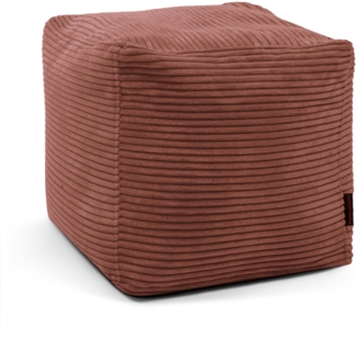 Sitzsack ‘Pouf Up!‘, Bezugstoff - Waves, 100% Polyester, Coral, 40x45x45 cm cm.