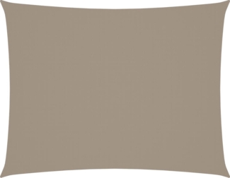 vidaXL Sonnensegel Oxford-Gewebe Rechteckig 6x7 m Taupe 135442