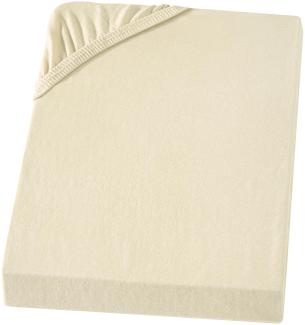 Carpe Sonno Jersey Bettlaken Boxspring / Wasserbett aus 100% Baumwolle , Creme, 90-100x200 cm