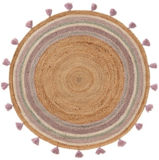 benuta Kinderteppich Lovis, rund, Höhe: 5 mm, Kunstfaser, Berber, Ethno-Style, Wohnzimmer