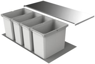 Abfallsorter Cox Box 2T/1000-4 mit vierfach Trennung für 100 cm Schrankbreite / Abfalleimer / Abfallsammler / Mülleimer