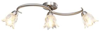 vidaXL Deckenleuchte mit Glasschirmen für 3 E14 Glühlampen 289230