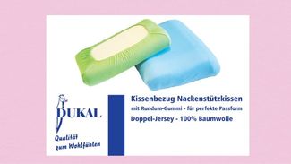 DUKAL Kissenbezüge Nackenstützkissen, aus hochwertigem DOPPEL-Jersey, (1 Stück), 30x50 - 35x50 cm, 100% Baumwolle, mit Spannumrandung, Made in Germany