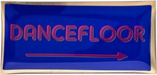 Giftcompany Servierschale Glasteller Love Plates Dancefloor Blau (10x21 cm)