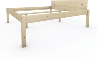 Pfostenbett Massivholzbett (Fichte) "Daybett" 200 x 210 cm 58 cm Holzbett 300kg