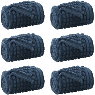 vidaXL Wohndecken 6 Stück Marineblau 150x130 cm Fleece 42016957