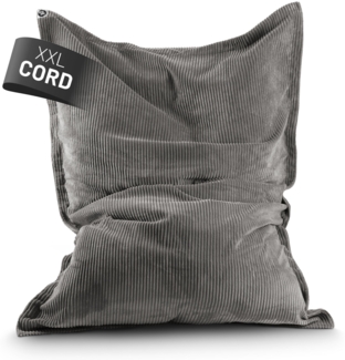 Lumaland Sitzsack Classic XXL Cord | Riesen Sitzsack XXL mit Softer Rippenstruktur – ideal zu Cord Sofa & Sessel Indoor Bean Bag für Wohnzimmer, Schlafzimmer & Co. - 380 L, 140x180 cm