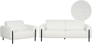 4-Sitzer Sofa Set Bouclé weiß ASKIM