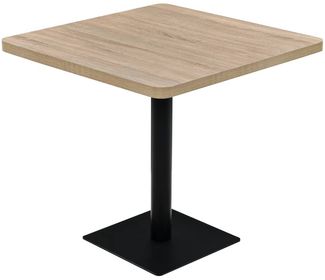 Bistrotisch MARV Quadratisch 80x80x75 cm Eichenoptik | Esstisch eckig kleiner Tisch Cafe Gartentisch Balkontisch Outdoortisch