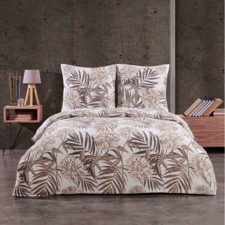Buymax Bettwäsche, Biber, 3 teilig, 200x200 cm Flanell 100% Baumwolle Winterbettwäsche mit Reißverschluss