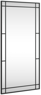 vidaXL Wandspiegel Schwarz 50x100 cm Rechteckig Eisen 358630