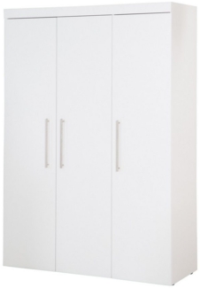 roba® Kinderkleiderschrank Kimi aus Holz - Weiß mit Griffen aus Metall Klassische und zeitlose Optik für Kinderzimmer - Made in Europe