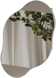 Dmora Spiegel Asterisco, Spiegel mit Rahmen, Wanddekorationsartikel, Spiegeldekoration, 60x13 h75 cm, Beige