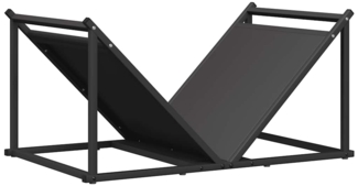 vidaXL Brennholzregal Schwarz 70x43x34,5 cm Kaltgewalzter Stahl 864173