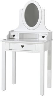 Schminktisch Kamila 70x40x136 Frisiertisch MDF Weiß