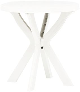 vidaXL Bistrotisch, Kunststoff weiß, Ø 70 x H 72 cm