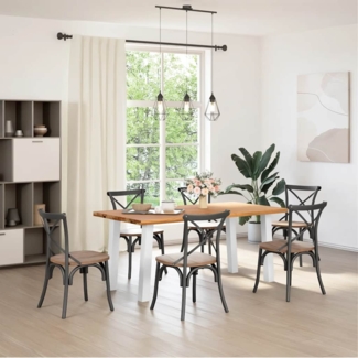 vidaXL Esstisch Hellbraun 180x90x74 cm Massivholz Eiche Rechteckig 3304202
