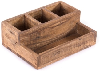 DESIGN DELIGHTS Aufbewahrungsbox SCHREIBTISCH ORGANIZER "LEPUS", Altholz massiv, Stiftehalter