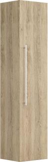 Badezimmer Badmöbel Hochschrank Hängeschrank HOMELINE 150cm eiche hell