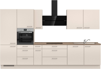 nobilia® Küchenzeile "Laser II", Ausrichtung wählbar, Breite 360 cm, vormontiert, wahlw. mit unterschiedlichen E-Geräten-Sets