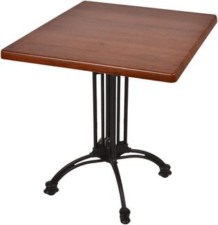 Bistrotisch JELENA 70x70cm Qudratisch Dunkelbraun Holz | Cafétisch Bartisch Gartentisch Outdoor-Esstisch