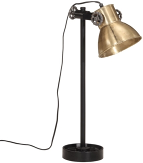 vidaXL Schreibtischlampe 25 W Antik-Messing 15x15x55 cm E27 371849
