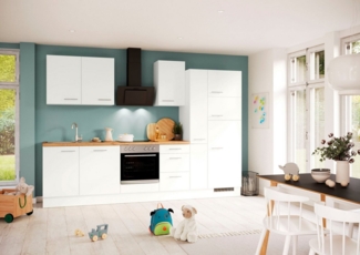 IMPULS KÜCHEN Küchenzeile "Valencia", Ausrichtung wählbar, Schubkästen mit Soft-Close, vormontiert, wahlweise mit E-Geräten, Breite 310 cm