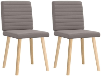 vidaXL Esszimmerstühle 2 Stk. Taupe Stoff 4101180