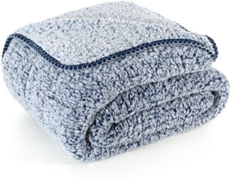 Wohndecke KOALA Gesteppte Sofadecke Wohndecke Tagesdecke Bettüberwurf Kuscheldecke blau weiß 200x220 cm