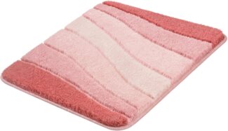 MEUSCH Badematte Ocean, Höhe 23 mm, rutschhemmend beschichtet, fußbodenheizungsgeeignet, Kunstfaser, rechteckig, Badteppich, Wellen Design, mit Farbverlauf, Hoch-Tief Effekt, waschbar