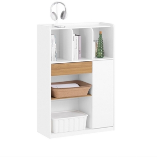 SoBuy Bücherregal STR11, Bücherschrank Standregal Aufbewahrungsregal Büroregal Weiß