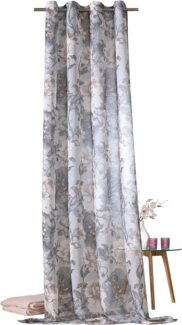Weckbrodt Vorhang Charlotte, Ösen (1 St), halbtransparent, Leinen, halbtransparent, floral, geblümt, Gardine, Store