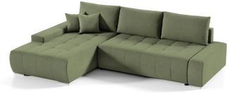 Beautysofa Ecksofa Draco L mit Schlaffunktion, in pflegeleichten Stoffen, Bettkasten