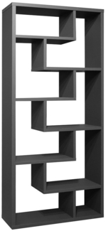 Raumteiler Tyler / Tetrix , Holzwerkstoff , Schwarz , 90 x 199 x 33 cm