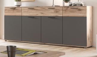 Sideboard Tomaso in Eiche und grau 200 cm