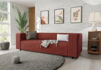 S-Style Möbel 3-Sitzer Sofa Gustav aus Cord-Stoff mit bequemem Sitz, mit Wellenfederung