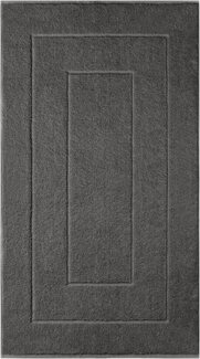 Lashuma Badematte London, Höhe 5 mm, schnell trocknend, Frottee, rechteckig, Baumwoll Duschvorleger 50x80 cm dunkelgrau