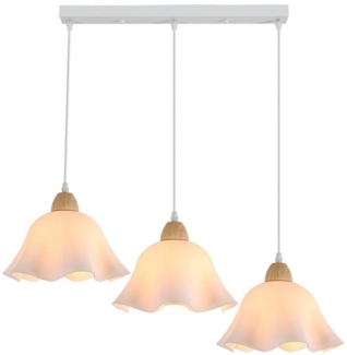Goeco Pendelleuchte Blumenförmiger Kronleuchter, dreiflammiger Kronleuchter, E27, ohne Leuchtmittel, Acryl-Hängelampe