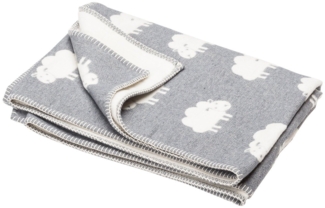 Wohndecke Deco 'Schafe' 130 x 200 cm Grau, DAVID FUSSENEGGER