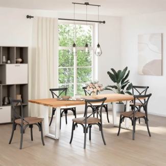 vidaXL Esstisch Beine V-Form 2 Stück Weiß 70x(72-73,3) cm Stahl 4012645