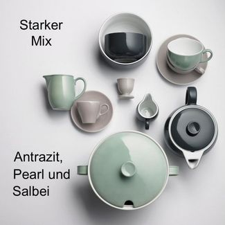 Dibbern Solid Color anthrazit Teller flach 21 cm Fahne