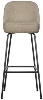 Barhocker Vogue aus Boucle-Stoff, Beige