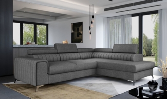 MOEBLO Ecksofa OLIVIER, mit Schlaffunktion und Bettkasten, Couch für Wohnzimmer, Schlafsofa Sofagarnitur L-Form Wohnlandschaft mit Bettfunktion, mit Schlaffunktion, mit Relaxfunktion