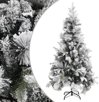 vidaXL Weihnachtsbaum mit Zapfen Beschneit 225 cm PVC & PE 340532