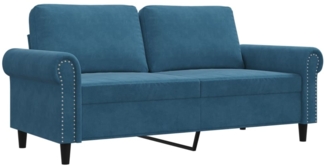 vidaXL 2-Sitzer-Sofa Blau 140 cm Samt 359538