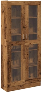 vidaXL Highboard Altholz-Optik 82,5x30,5x185 cm Holzwerkstoff 3318720