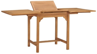 DOTMALL Gartentisch Ausziehbarer Gartentisch (110-160)×80×75 cm Massivholz Teak